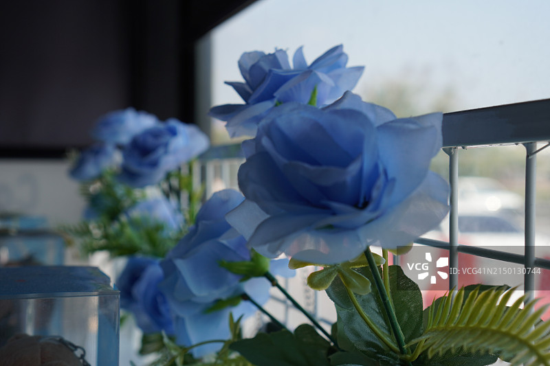 蓝色玫瑰面料图片素材