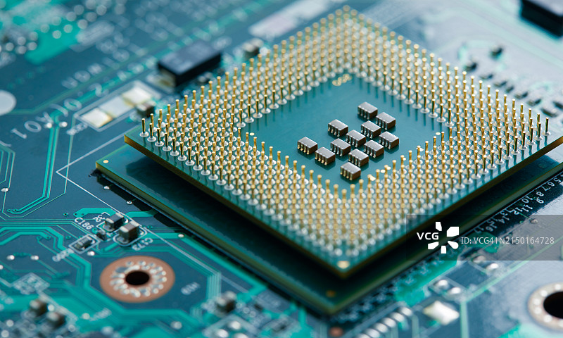 电脑芯片特写图片素材