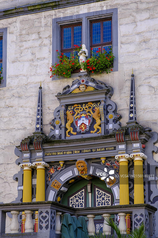 德国下萨克森州汉诺威施明登明登市政厅的门户细节图片素材