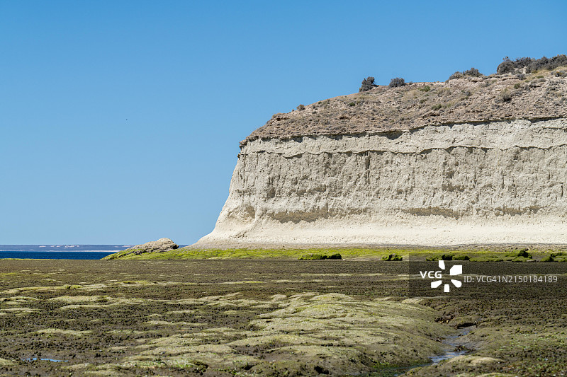 阿根廷丘布特省马德林港埃尔多拉迪略海滩图片素材