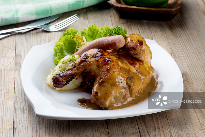 黑胡椒烤鸡图片素材