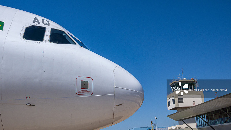 巴西库亚巴机场的飞机图片素材