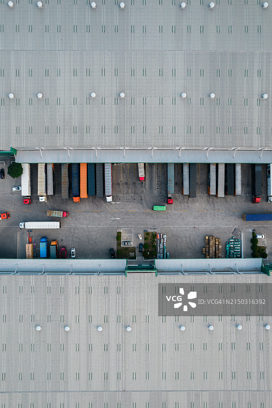 物流和配送中心航拍图片素材