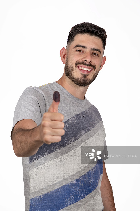 在竞选活动中的年轻男人图片素材