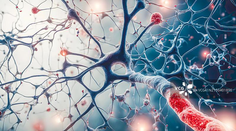 神经网络脑细胞显微图图片素材