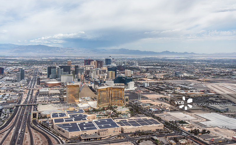 拉斯维加斯大道航拍图片素材