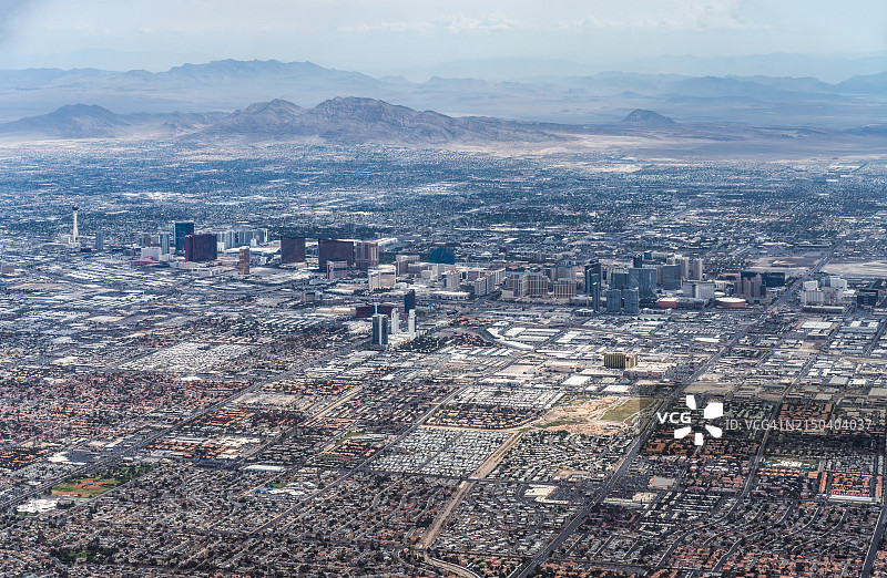 拉斯维加斯大道航拍图片素材