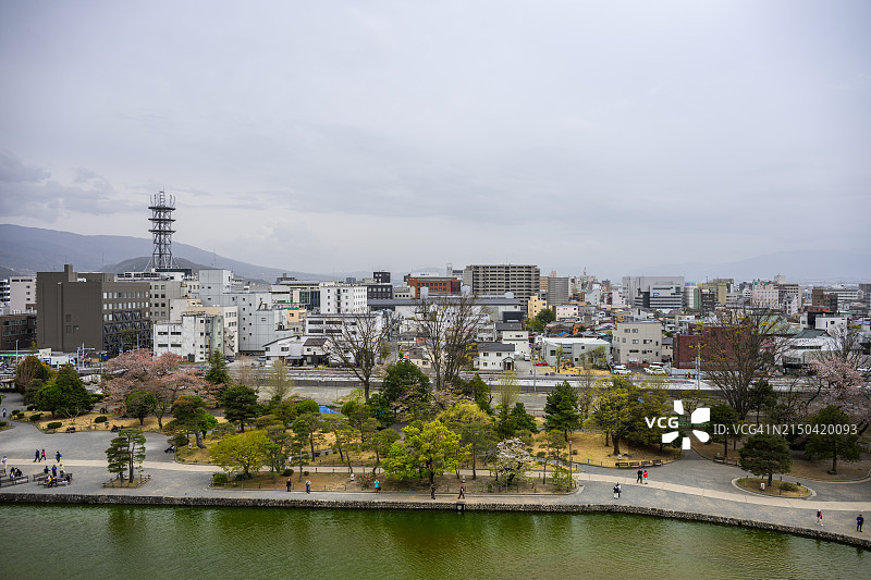 四月松本市城市景观图片素材
