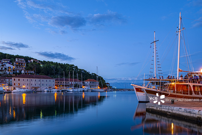 克罗地亚赫瓦尔岛耶尔萨村图片素材