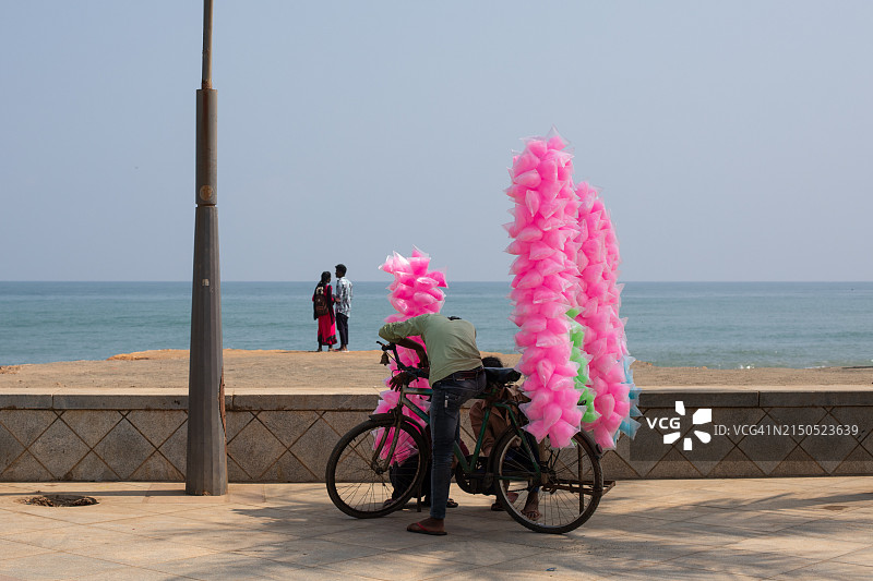 海边的棉花糖图片素材