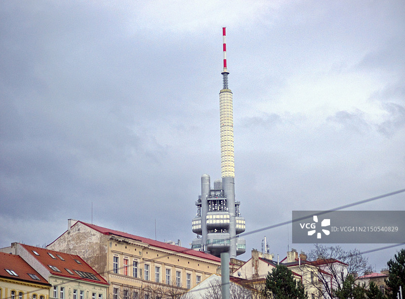 日兹科夫电视塔天线或手机信号塔图片素材