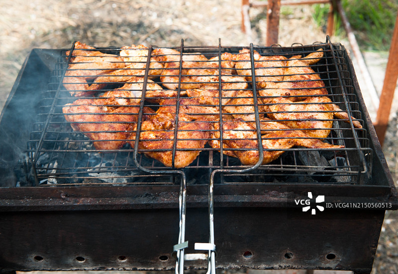 烤鸡腿肉串图片素材