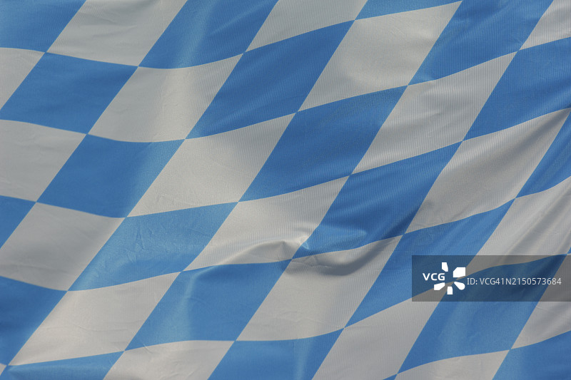 巴伐利亚州蓝白色旗帜图片素材