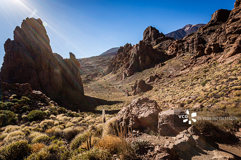 西班牙特内里费岛火山岩景观图片素材