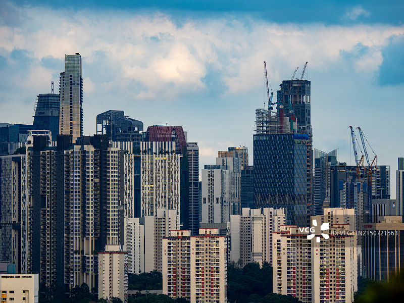 新加坡城市建筑全景图片素材