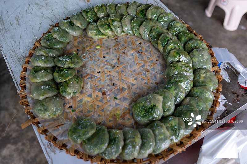 蔬菜馅蒸米糕图片素材