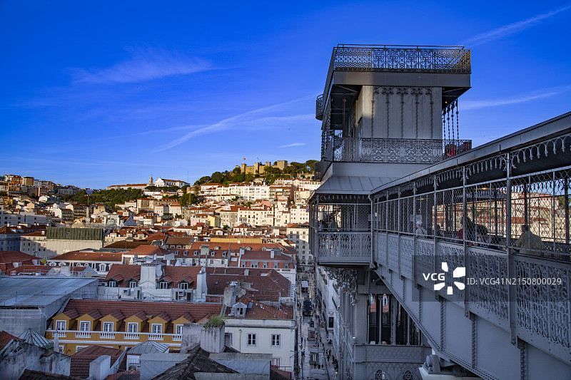 圣胡斯塔升降机，葡萄牙里斯本图片素材