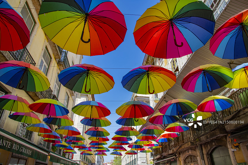 葡萄牙里斯本的粉色街道图片素材