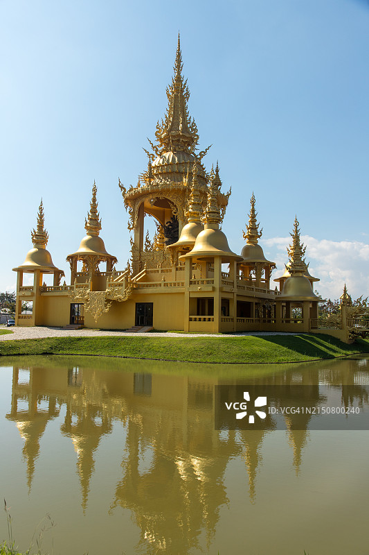 泰国清莱白庙的象头神神殿风景图片素材