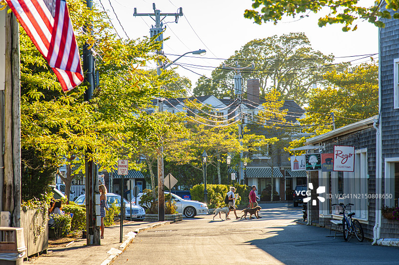 玛莎葡萄园岛埃德加敦镇码头街景观图片素材