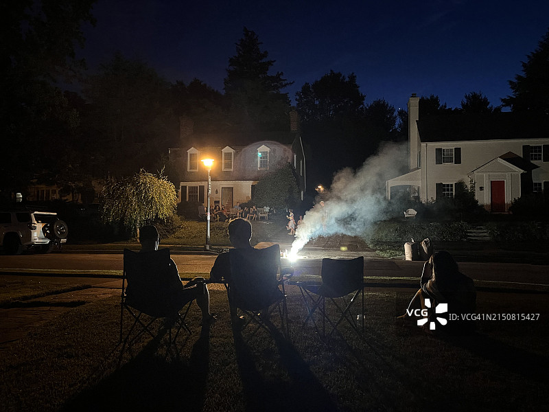 7月4日社区烟花图片素材