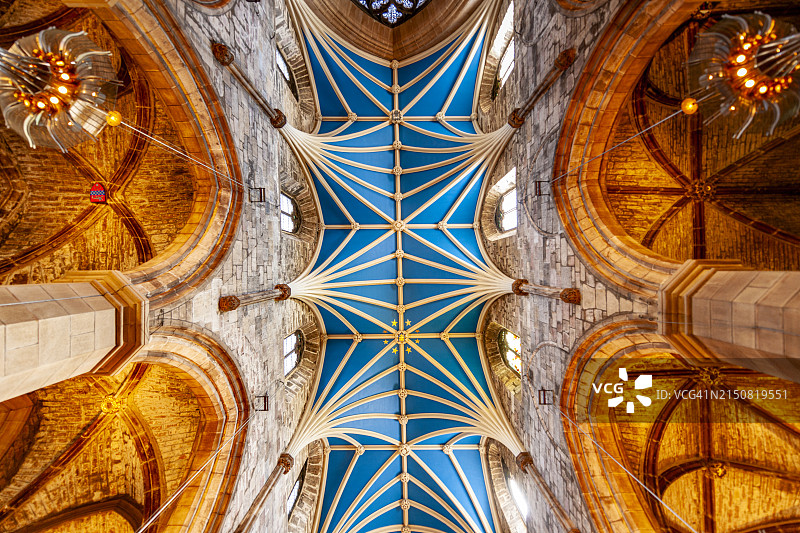 爱丁堡圣吉尔斯教堂天花板图片素材