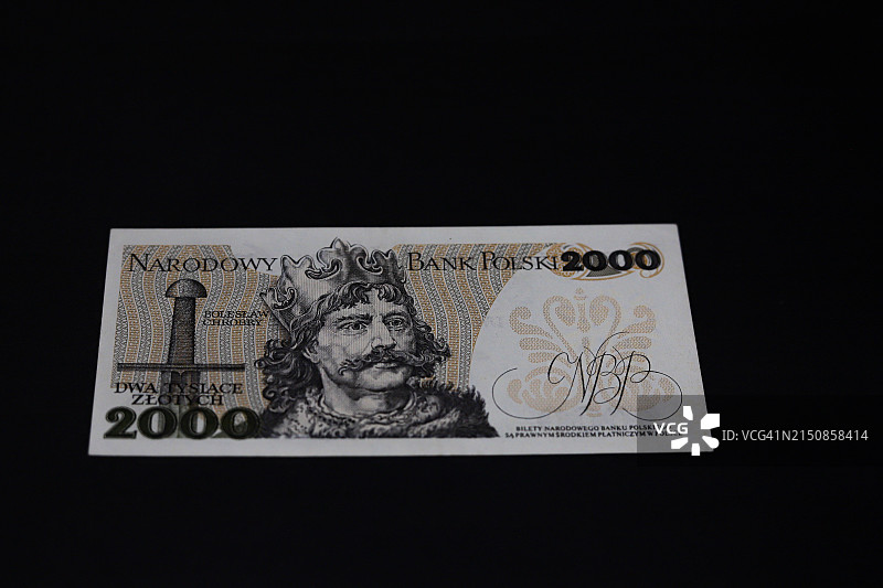 2000波兰兹罗提旧币图片素材