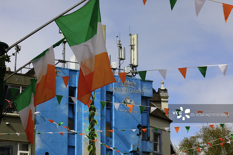 爱尔兰戈尔韦的拉丁区旅游街区图片素材