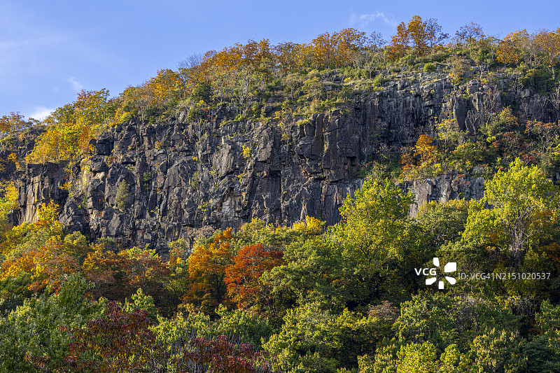 秋季的钩山-纽约州奈ack图片素材