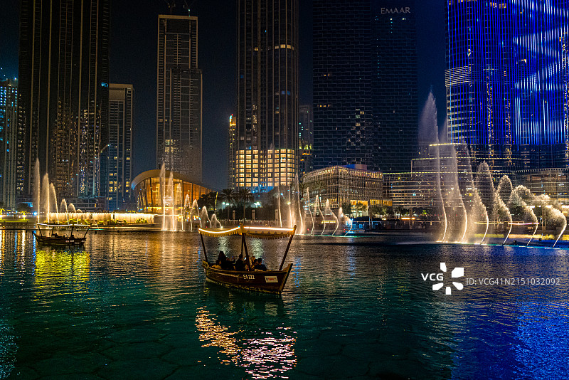 迪拜喷泉图片素材