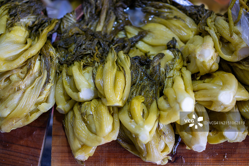 潮汕风味酸菜摊图片素材