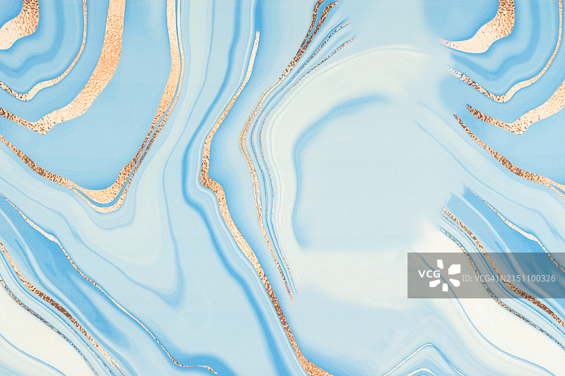 画布上蓝白颜色的大理石纹效果图片素材