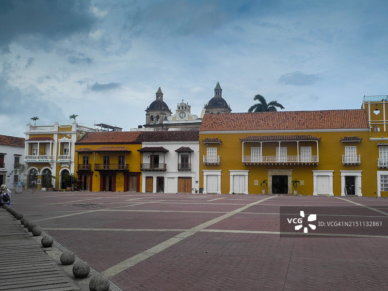 哥伦比亚卡塔赫纳的La aduna squart图片素材