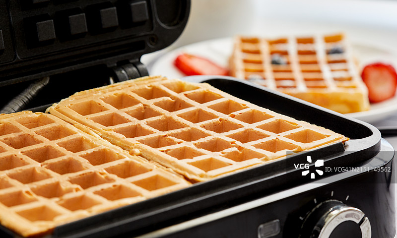 自制华夫饼特写图片素材