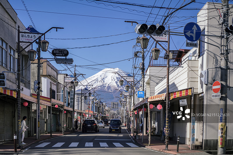 富士吉田街道图片素材