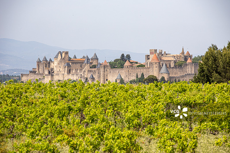 法国卡尔卡松小镇风光图片素材