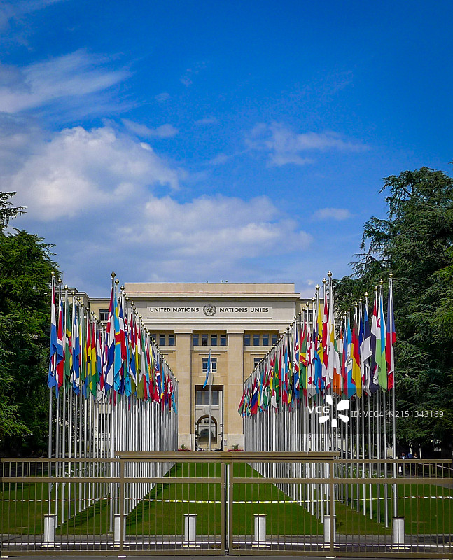 瑞士日内瓦联合国大厦入口图片素材