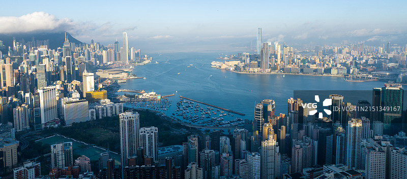 无人机拍摄的香港城市图片素材
