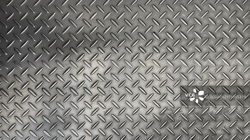 用于防滑和装饰的菱形花纹钢板特写图片素材