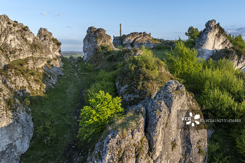 波兰克拉科夫琴斯托霍瓦高地的兹博罗夫山图片素材