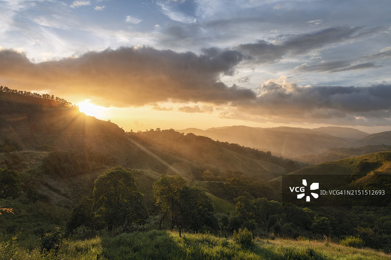 蒙特维 Verde 日落图片素材