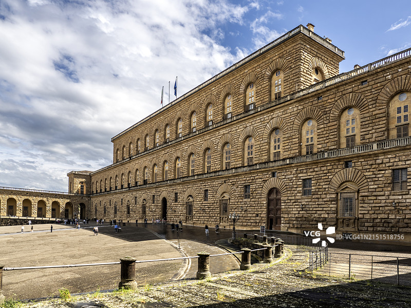 意大利佛罗伦萨皮蒂宫外墙景观图片素材