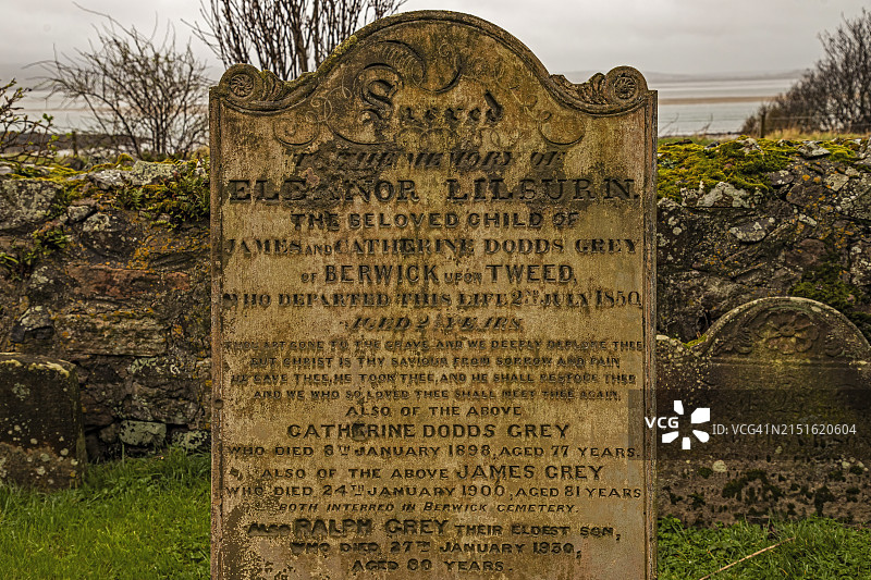 林迪斯法恩修道院，林迪斯法恩（圣岛），英国诺森伯兰郡图片素材