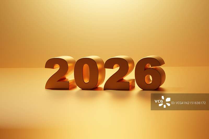 具有金色背景的2026年图片素材