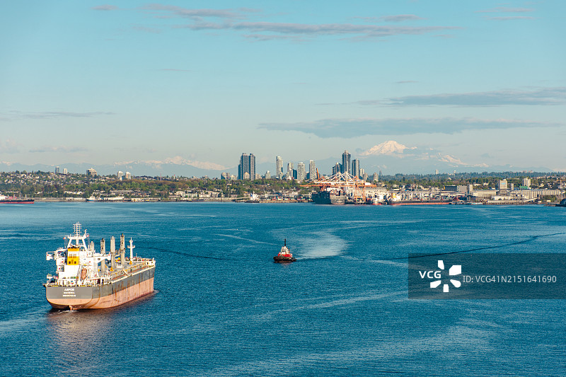 从狮门大桥俯瞰温哥华图片素材