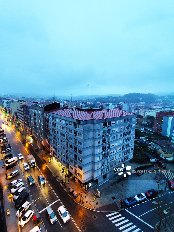 西班牙维戈市鸟瞰图图片素材