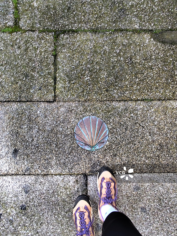 徒步圣地亚哥之路图片素材