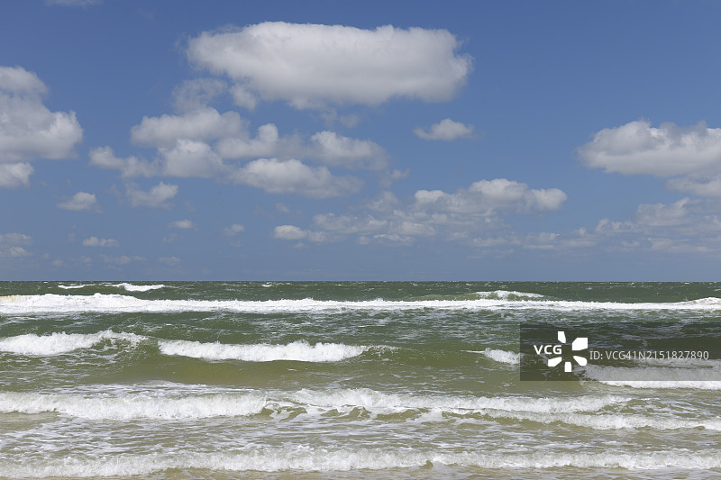 欧洲德国石勒苏益格-荷尔斯泰因叙尔特岛北海海滩图片素材