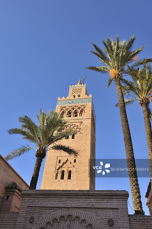 摩洛哥马拉喀什的库图比亚清真寺图片素材