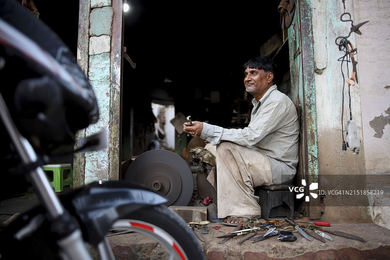 拉贾斯坦邦的铁匠图片素材